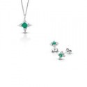 COLLANA (escluso orecchini) oro punto luce smeraldo e diamanti pl+p014/s