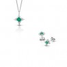 COLLANA (escluso orecchini) oro punto luce smeraldo e diamanti pl+p014/s