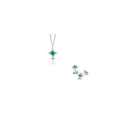 COLLANA oro con smeraldo e diamanti pl+p005/s (solo collana)