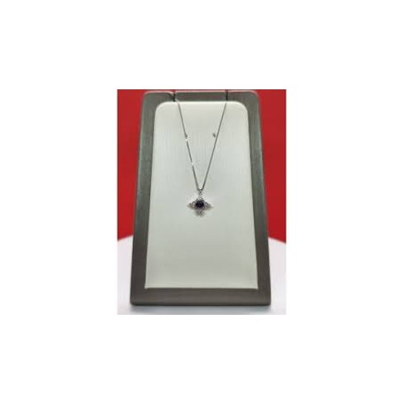 COLLANA PUNTO LUCE CON ZAFFIRO PL+P010/Z