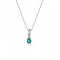 Collana realizzata in Oro Bianco 18kt con Smeraldo e diamanti CIOFANTASY/1S