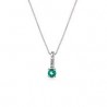 Collana realizzata in Oro Bianco 18kt con Smeraldo e diamanti CIOFANTASY/1S
