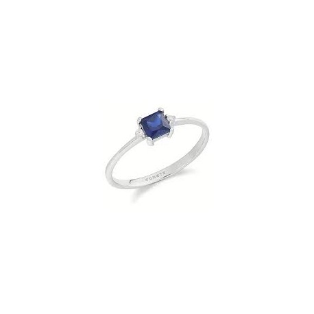 Anello Comete in oro bianco 18kt e diamante 0,02ct zaffiro blu ANB2706