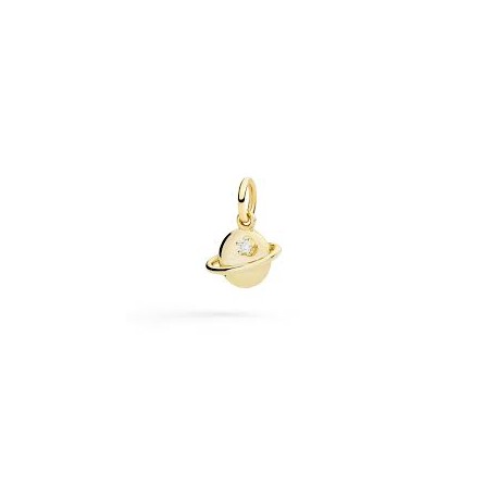 CHARM YELLOW GOLD & WHITE DIAMOND PLANET