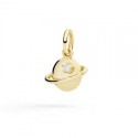 CHARM YELLOW GOLD & WHITE DIAMOND PLANET