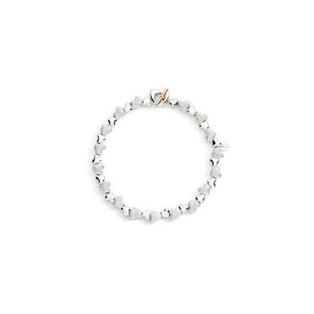 Bracciale DoDo Cuore Con Componenti Argento e Argento effetto diamantato DBC6005-HEART-MIX9A