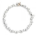 Bracciale DoDo Cuore Con Componenti Argento e Argento effetto diamantato DBC6005-HEART-MIX9A