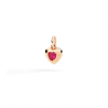 Charm DoDo Cuore Oro Rosa e Rubino DMC6000HEARTSR09R