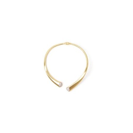 Collana semirigida con terminali di zirconi Livia - Oro - 80c011d