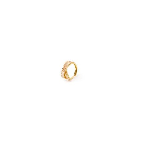 Anello a due linee incrociate Serenissima - Champagne - 912907DC