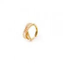 Anello a due linee incrociate Serenissima - Champagne - 912907DC