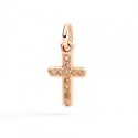 Charm croce in oro rosa e diamanti brown DMC6008CROSSDBR9R