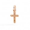 Charm croce in oro rosa e diamanti brown DMC6008CROSSDBR9R