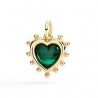 CIONDOLO DODO CUORE CON MALACHITE DMC6015-HEART-MYA9G