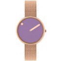 orologio 30 mm / Quadrante Violet Glow / Cinturino a maglia oro rosa opaco