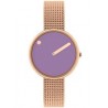 orologio 30 mm / Quadrante Violet Glow / Cinturino a maglia oro rosa opaco