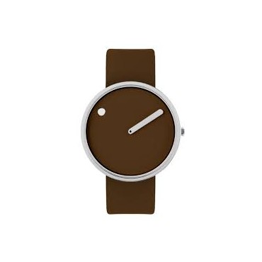 orologio 40 mm / Quadrante marrone cioccolato / Cinturino in pelle marrone cioccolato