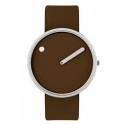orologio 40 mm / Quadrante marrone cioccolato / Cinturino in pelle marrone cioccolato
