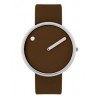 orologio 40 mm / Quadrante marrone cioccolato / Cinturino in pelle marrone cioccolato