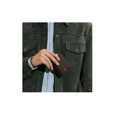 Portafoglio Mini 4 Tasche in Pelle Sartorial Ebano 222989
