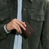 Portafoglio Mini 4 Tasche in Pelle Sartorial Ebano 222989