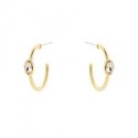 Orecchini cerchietto cristallo ovale Emilia 800055a