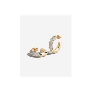 Orecchini cerchio tubolare pavè Deva 842543d