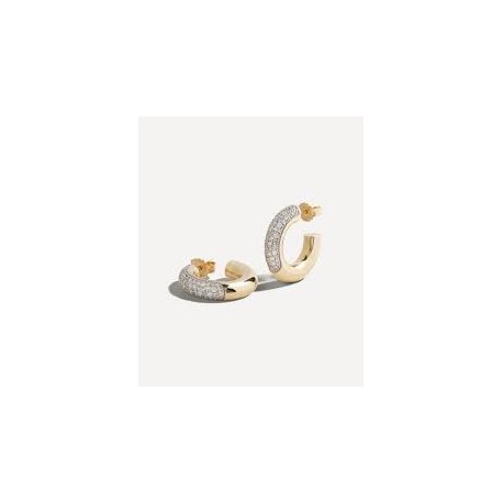 Orecchini cerchio tubolare pavè Deva 842543d